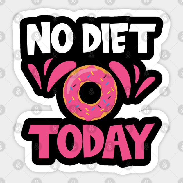 No Diet Today Funny Donut Sticker by Hiyokay